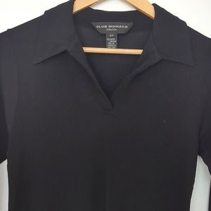 Vintage Y2K club Monaco semi sheer polo S